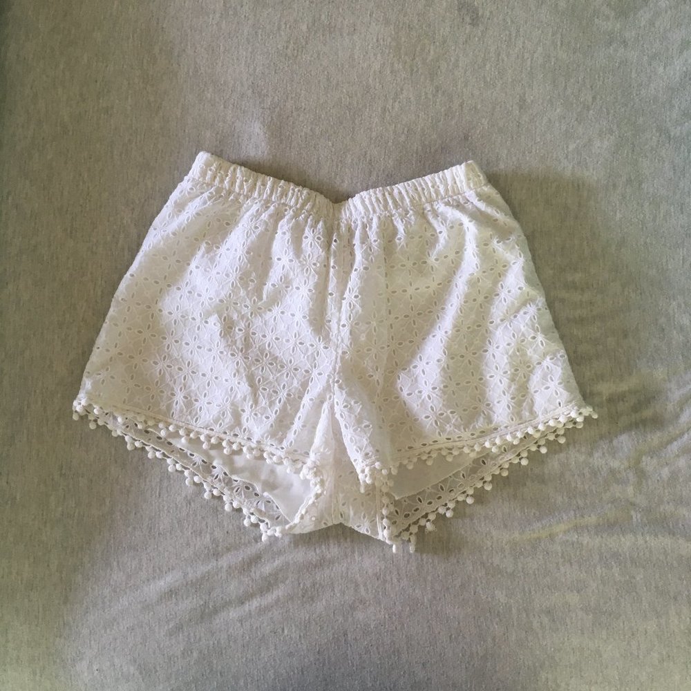 White Lace Shorts
